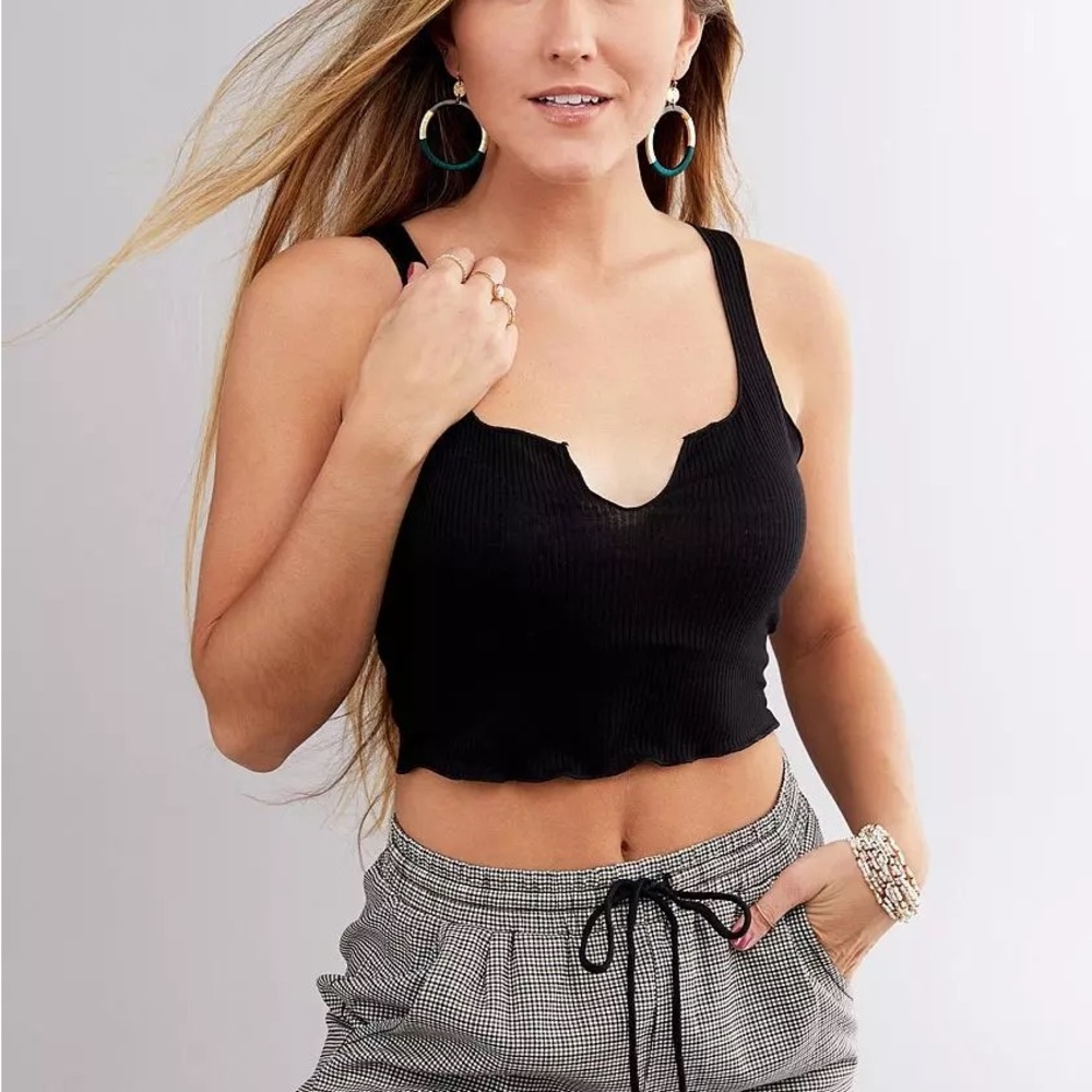 Free People Red Brown Top Notch Crop